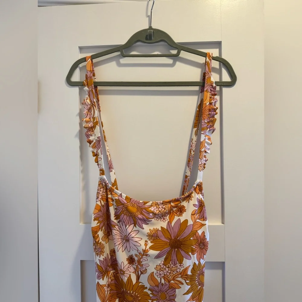 NWT Kona Sol Floral Swimsuit in Pink and Orange Size XL
